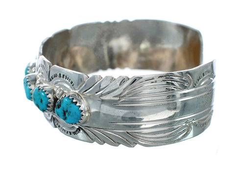 Native American Navajo Turquoise Sterling Silver Cuff Bracelet NN20172
